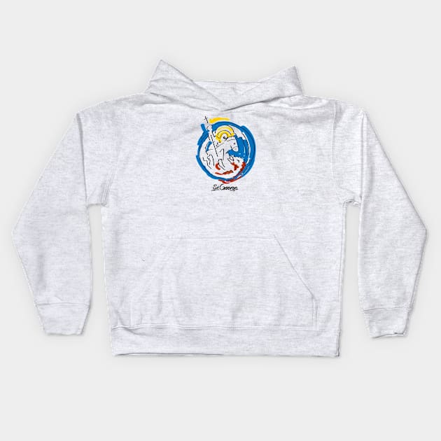 Saint George Kids Hoodie by samuel sisco